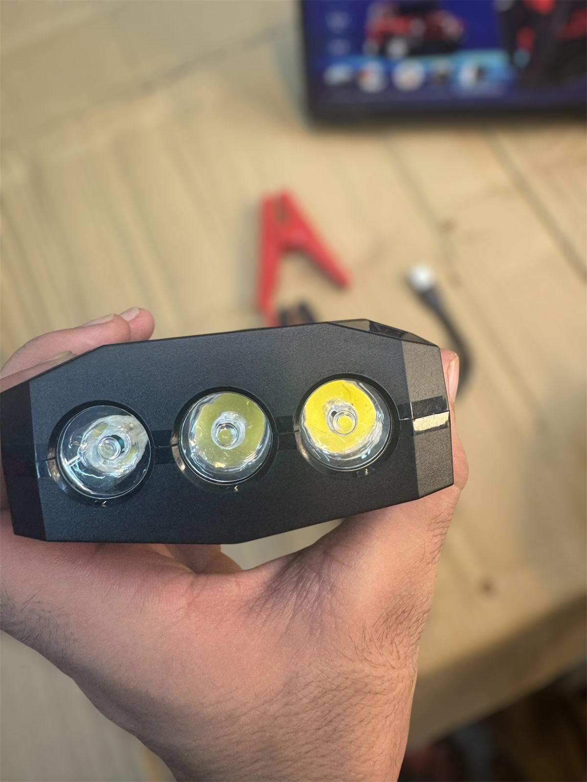 Rechargeable jump starter 3 in 1 function 18000 battery