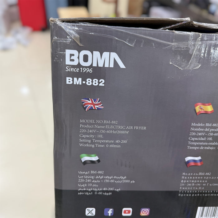 Boma Double Door 10L Digital Air Fryer BM-882