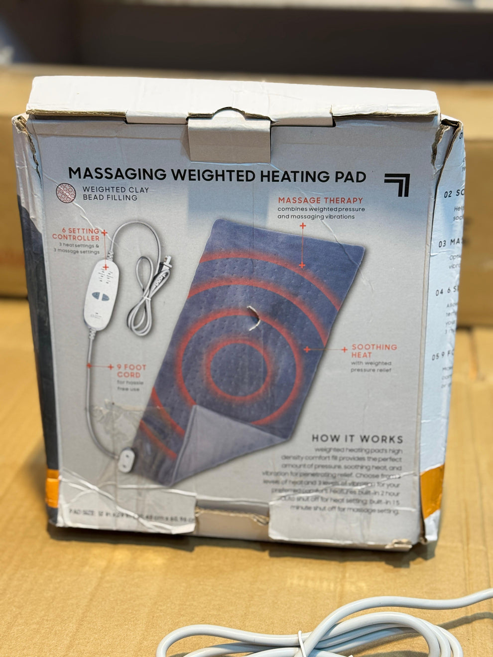 Massaging Weighted Heating Pad | Pain Relief & Muscle Relaxation