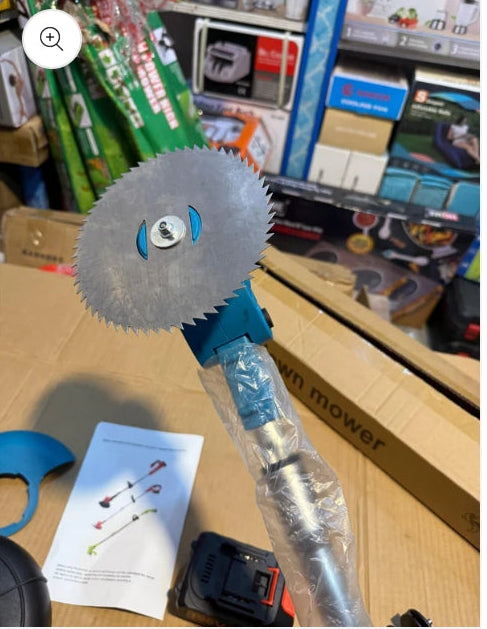 Rechargeable Grass Cutting Machine with 2 Batteries – Portable Lawn Trimmer