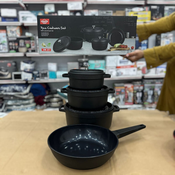 Uakeen Germany Induction Die-Cast Granite Cookware Set 7pcs VK-21