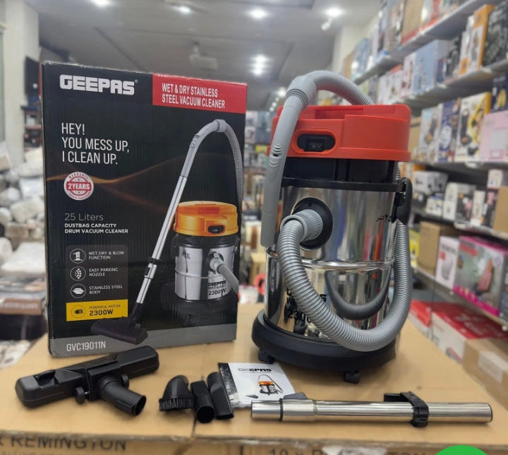 Geepas 25L Wet & Dry Vacuum Cleaner & Blower 19011