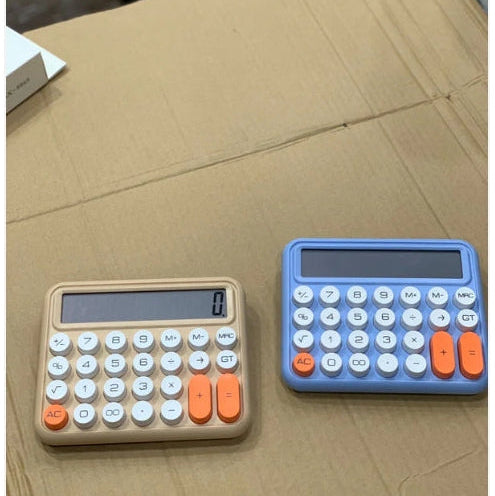 DEXIN Mechanical Switch Calculator, 12 Digits, Large LCD Display, Green Calculator Big Buttons, Mechanical Calculator, Calculators Desktop Calculator, Cute Calculator, Aesthetic Calculator