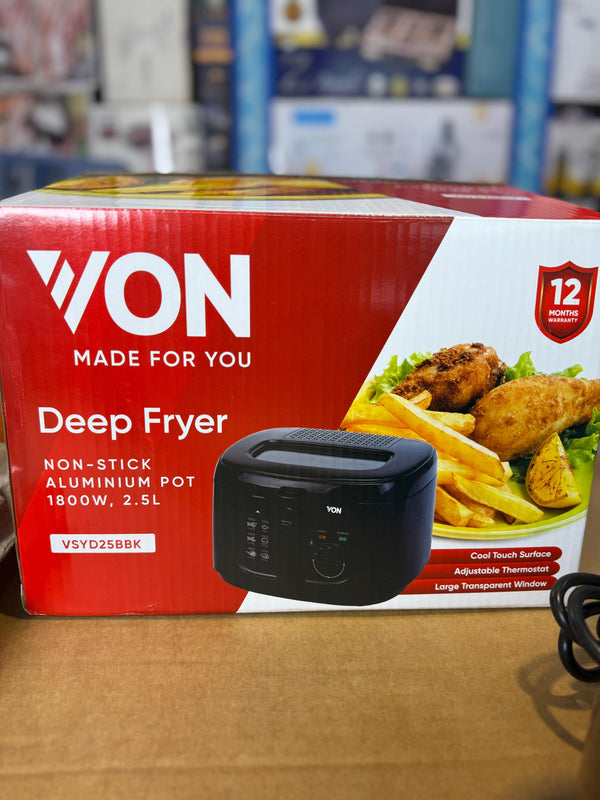 Von Deep Fryer 2.5L VSYD25BBK