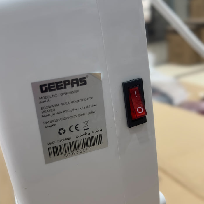 Geepas Ecowarm Wall Mounted PTC Heater 28585