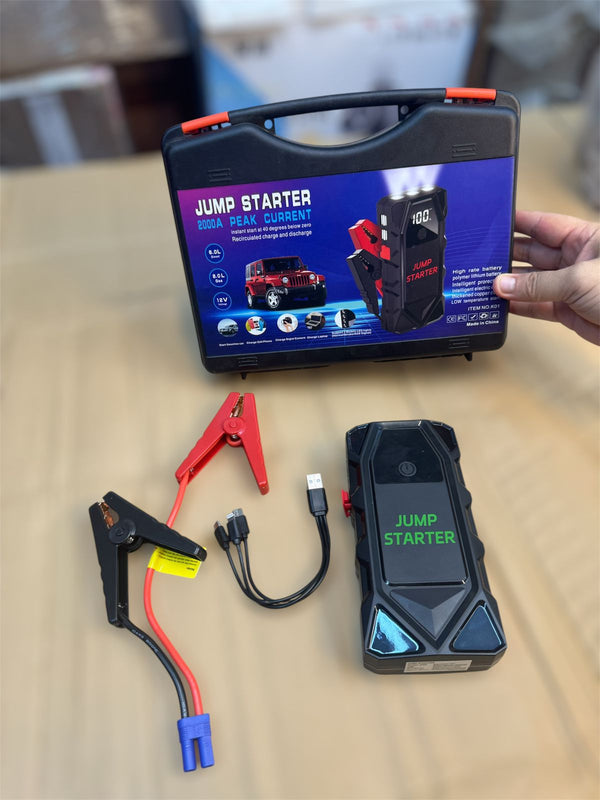 Rechargeable jump starter 3 in 1 function 18000 battery