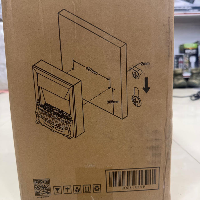 Geepas Quartz Tube Log Flame Effect Electric Heater 28579