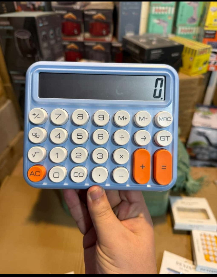 DEXIN Mechanical Switch Calculator, 12 Digits, Large LCD Display, Green Calculator Big Buttons, Mechanical Calculator, Calculators Desktop Calculator, Cute Calculator, Aesthetic Calculator