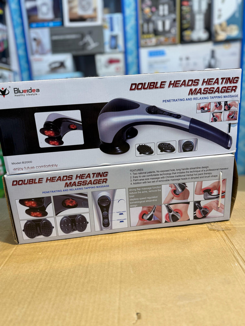 Double Heads &. Heating massager