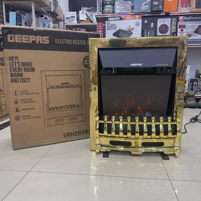 Geepas Quartz Tube Log Flame Effect Electric Heater 28579