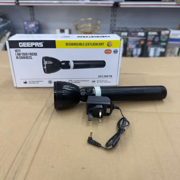 Geepas Rechargeable LED Flashlight-3801