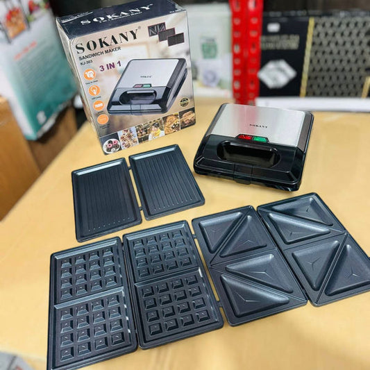 Sokany 3 in 1 Sandwich Maker 750W KJ-303