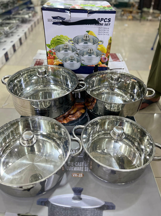 Berghome Line 8pcs stainless steel cookware set BL-1465