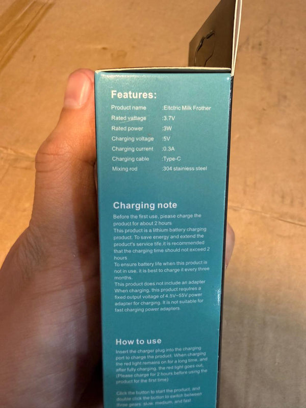 Rechargeable Coffee Further Working Time 5 Second 3w