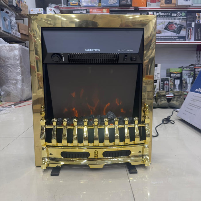 Geepas Quartz Tube Log Flame Effect Electric Heater 28579