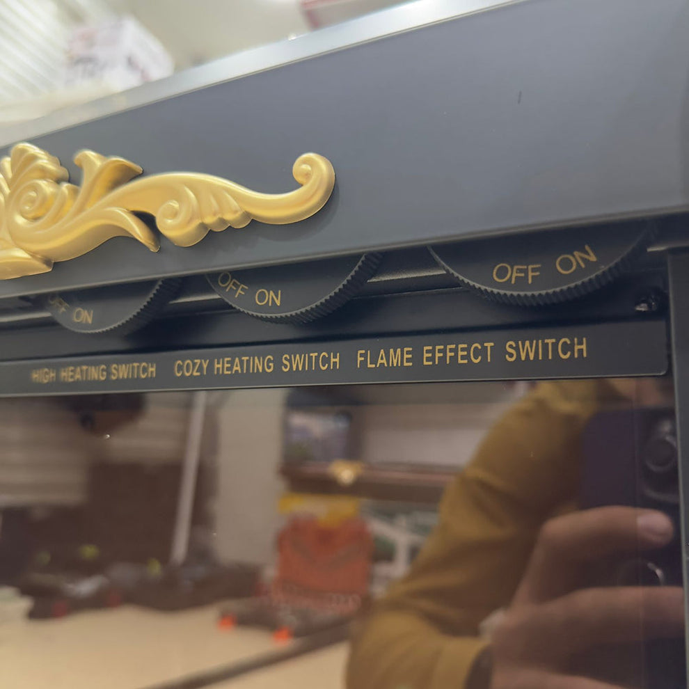 Geepas Quartz Tube Log Flame Effect Electric Heater 28579