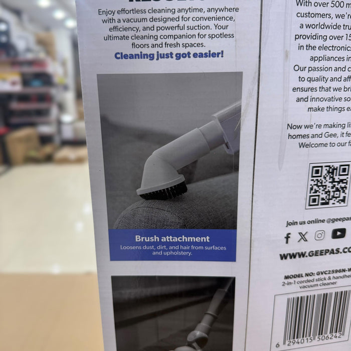 Geepas Stick & Handheld Vacuum Cleaner 2596