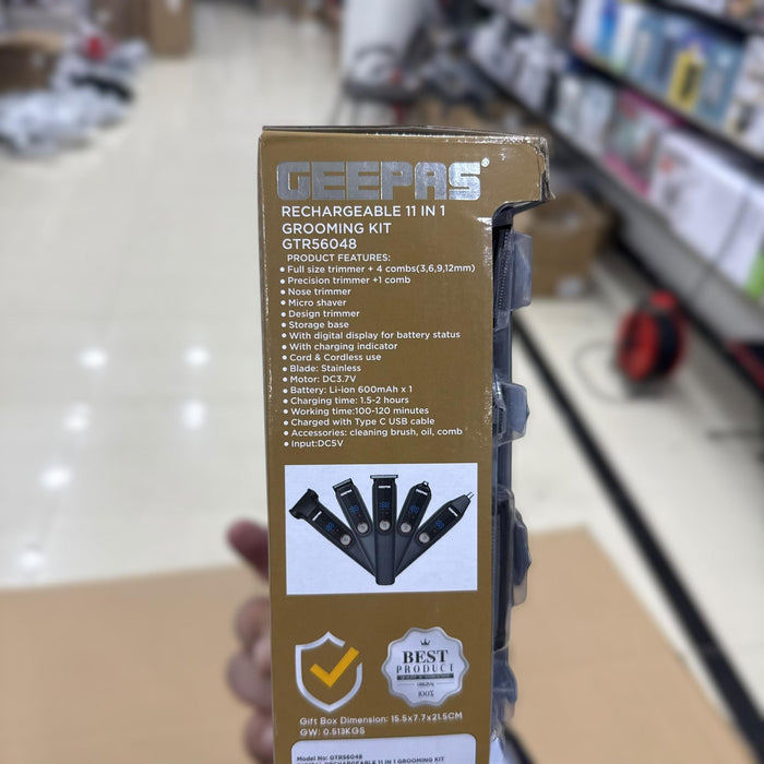 Geepas Rechargeable 11 in 1 Grooming Kit 56048