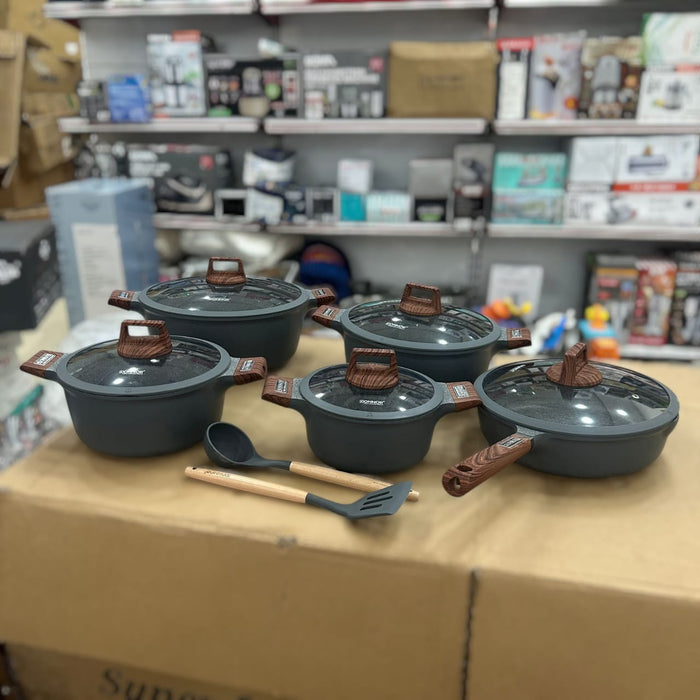 Donnor 15pcs Rich Non-Stick Cookware Set